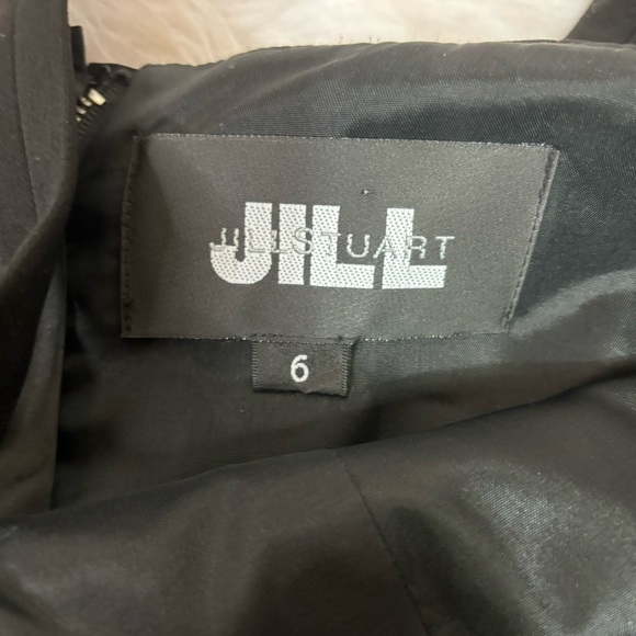 Jill Stuart Black Peplum Dress with Ruched Bodice Size 6 - Picture 6 of 9